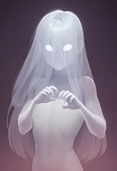 score_9, score_8_up, score_7_up, score_6_up, ghost boy, ghost, spirit, femboy, 1boy, feminine, cute, sexy, translucent, white skin, translucent skin, transparent skin, transparent hair, mysterious mist, beautiful face, black ghost eyes, scare pose, good_hands, floating, lower body made of mist, closeup, graveyard scenario, dark background
