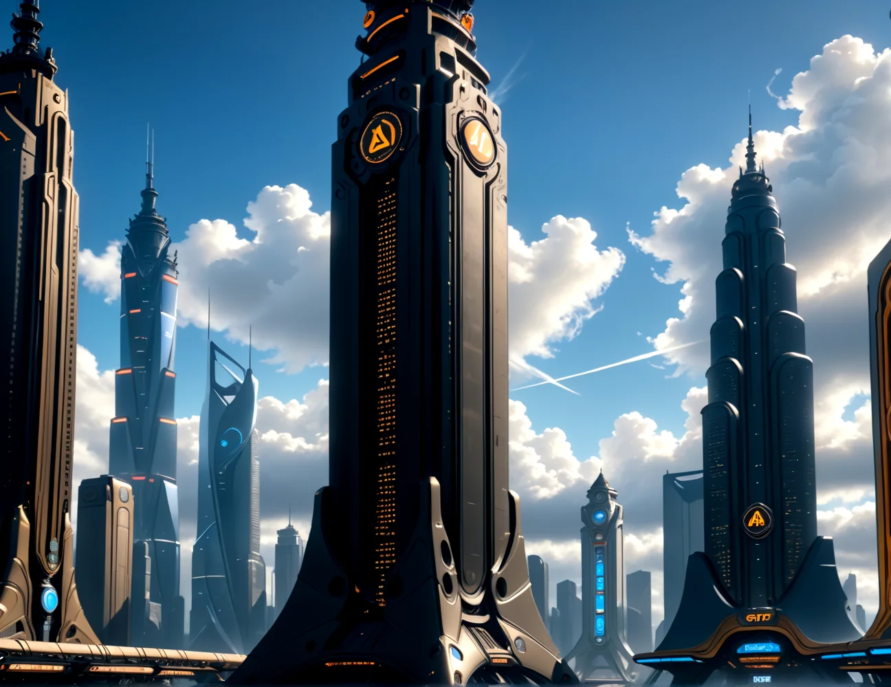 score_9, score_8_up, score_7_up,
<lora:Dystopian_Future_(Architecture)_(SDXL)_(AD):1> Dystopian Future, monumental architecture, architecture, city, cityscape, scenery, building, skyscraper, future, scifi, science fiction,
8K, In'ei, chiaroscuro, rim lighting, perfect depth of field shot, beautiful, sharp focus, crisp details, subsurface scattering, idealized city, wide boulevards, busy city center, large plazas, plazas, photographic fluffy anime clouds, photographic realism, masterclass oil painting, buildings, skyscrapers, metropolis,
BREAK zPDXL, zPDXLxxx, <lora:wowifierXL:0.2> art by mooncryptowow <lora:sdxl_lightning_8step_lora:0.4> <lora:detailed_notrigger:0.5>
