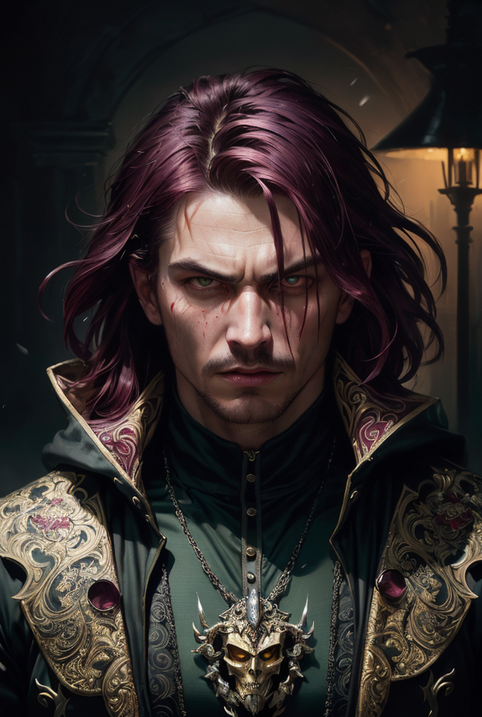 (masterpiece), (extremely intricate), fantasy, (((realistic portrait of an evil hermit, male, villain, anti hero, evil face, masculine face, medium hair, Maroon hair, wicked, cruel, sinister, malicious, ruthless, masculine, athletic))), (((dark bloody clothing, intricate details on clothing))), (perfect composition:1.4), aspect ratio 1:1, beach, deviantart hd, artstation hd, concept art, detailed face and body, award-winning photography, margins, detailed face, professional oil painting by Ed Blinkey, Atey Ghailan, Jeremy Mann, Greg Manchess, Alex Gray, trending on ArtStation, trending on CGSociety, intricate, high detail, sharp focus, dramatic, award winning matte drawing cinematic lighting octane render unreal engine volumetrics dtx