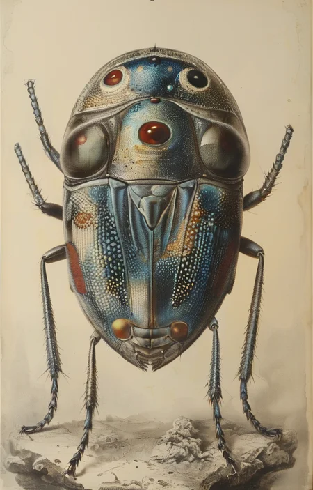 masterpiece,best quality,<lora:tbh248-sdxl:0.8>,illustration,style of Micrographia,cell:1.5,Microscopic compound eye,