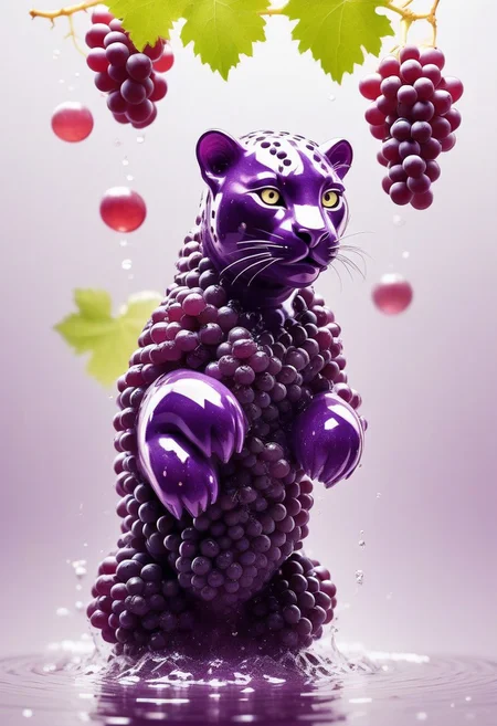 score_9, score_8_up, score_7_up, BREAK, realistic, photo, photorealistic, leopard, walking on grapes, eating grapes, grape vines, grape bunches
