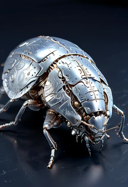 (HD, masterpiece, best quality, ultra detailed), pg-rated, a booklouse insect made out of SilverPulse, made of SilverPulse, add-detail-xl, xl_more_art-full_v1<lora:XL\Style\SilverPulseMorphXL.safetensors:1.0:1.0> <lora:XL\Enhance\add-detail-xl.safetensors:0.8:0.8> <lora:XL\Enhance\xl_more_art-full_v1.safetensors:0.8:0.8>