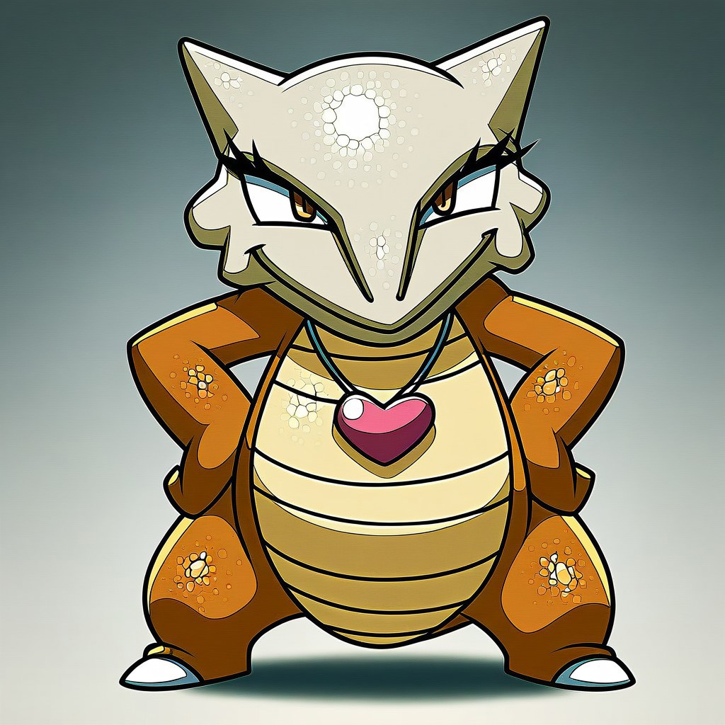 marowak, no humans, pokemon (creature), (((smug))), looking at viewer, (((wearing pink heart necklace))), (((girly))), (((eyelashes))), (((female))), smirking, smiling, happy, open mouth, open eyes, legs apart, full body, (((front view))), (((flirty))), score_9, score_8, score_7, standing, posing, leering, tough, full body, solo, (((hands on hips)))