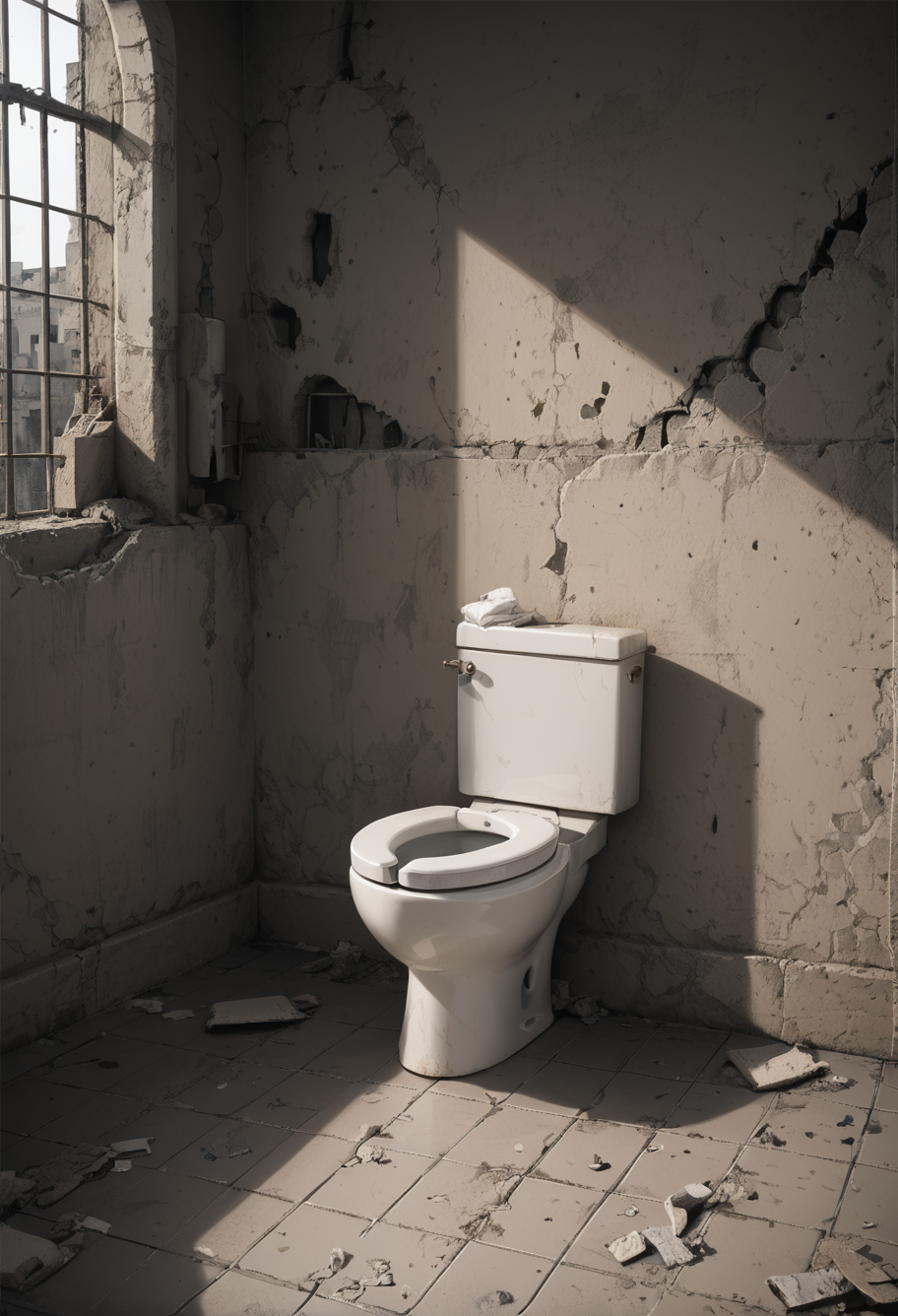 ,ruanyi1257,ruins,indoors,toilet,tile floor,<lora:1257 ruins_v1_pony:1>, score_9,score_8_up,score_7_up,,8k,1girl,solo,,
