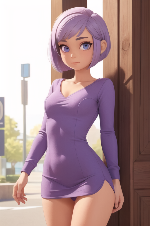 beautiful girl, 1girl, solo, sexy body, (cute:1.3), (([hair_color_colored2], [pixie bob], [minidress])), realistic, (cute), (detailed face), detailed eyes, detailed iris, cameltoe,,