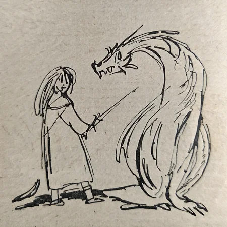 drawix15 girl and dragon<lora:drawix15:1>
