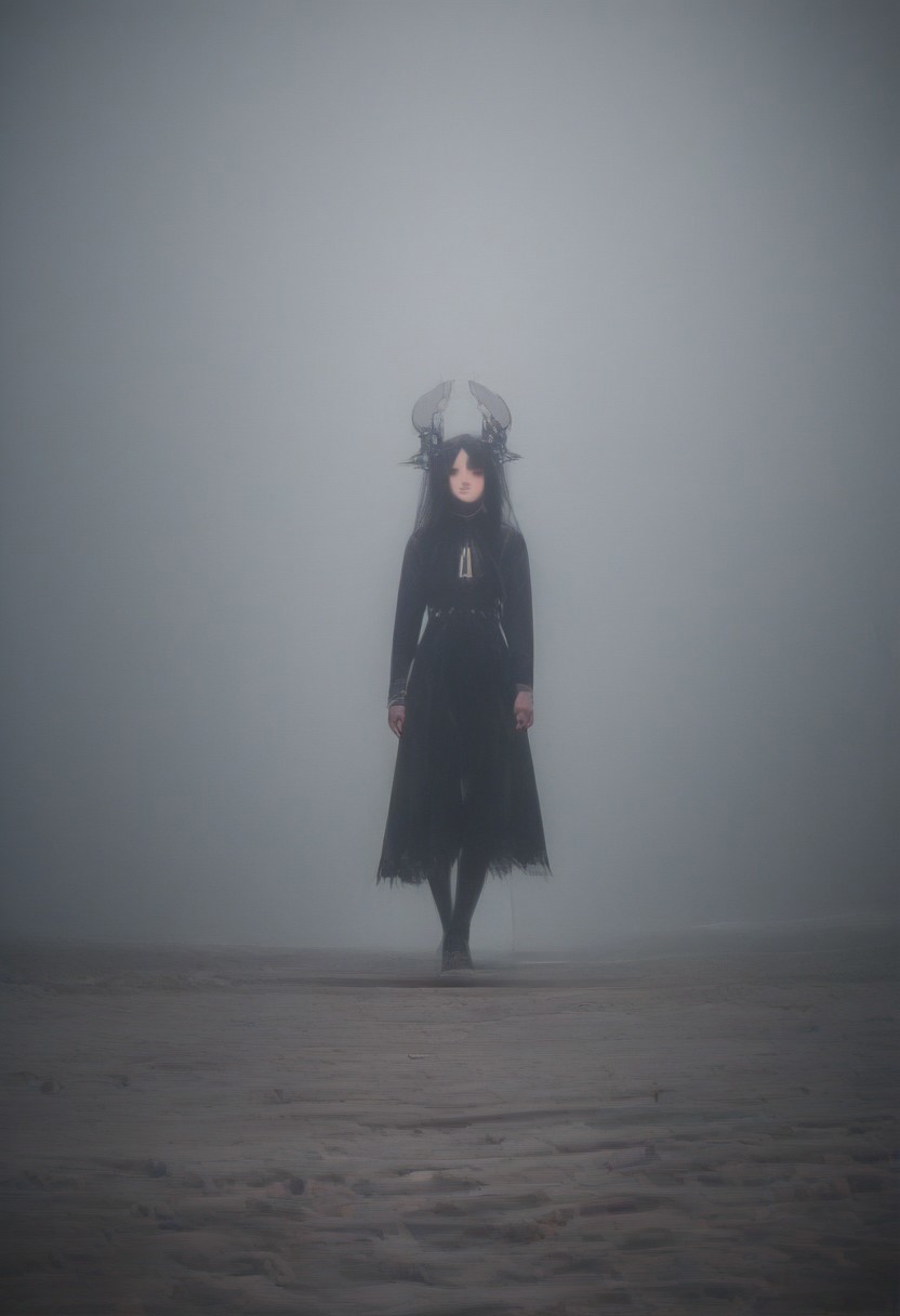 source_photo, realistic, Anime,2.5D A highly detailed fantastical picture of demon in traveling skins wandering the wastelands of hell. Walking with a large hell creature covered in gear. High winds causing sand and debris to kick up against them, Far Away