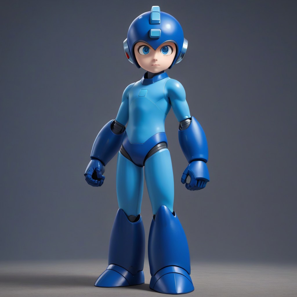 <lora:V1:0.7>,anime,masterpiece, best quality,8k,cg,good anatomy,(),(1boy),solo,megaman,flat chest,helmet,blue eyes,android,arm cannon,bodysuit,science fiction, full body,beautiful,megaman \(style\),armor,thick foot,dramatic,