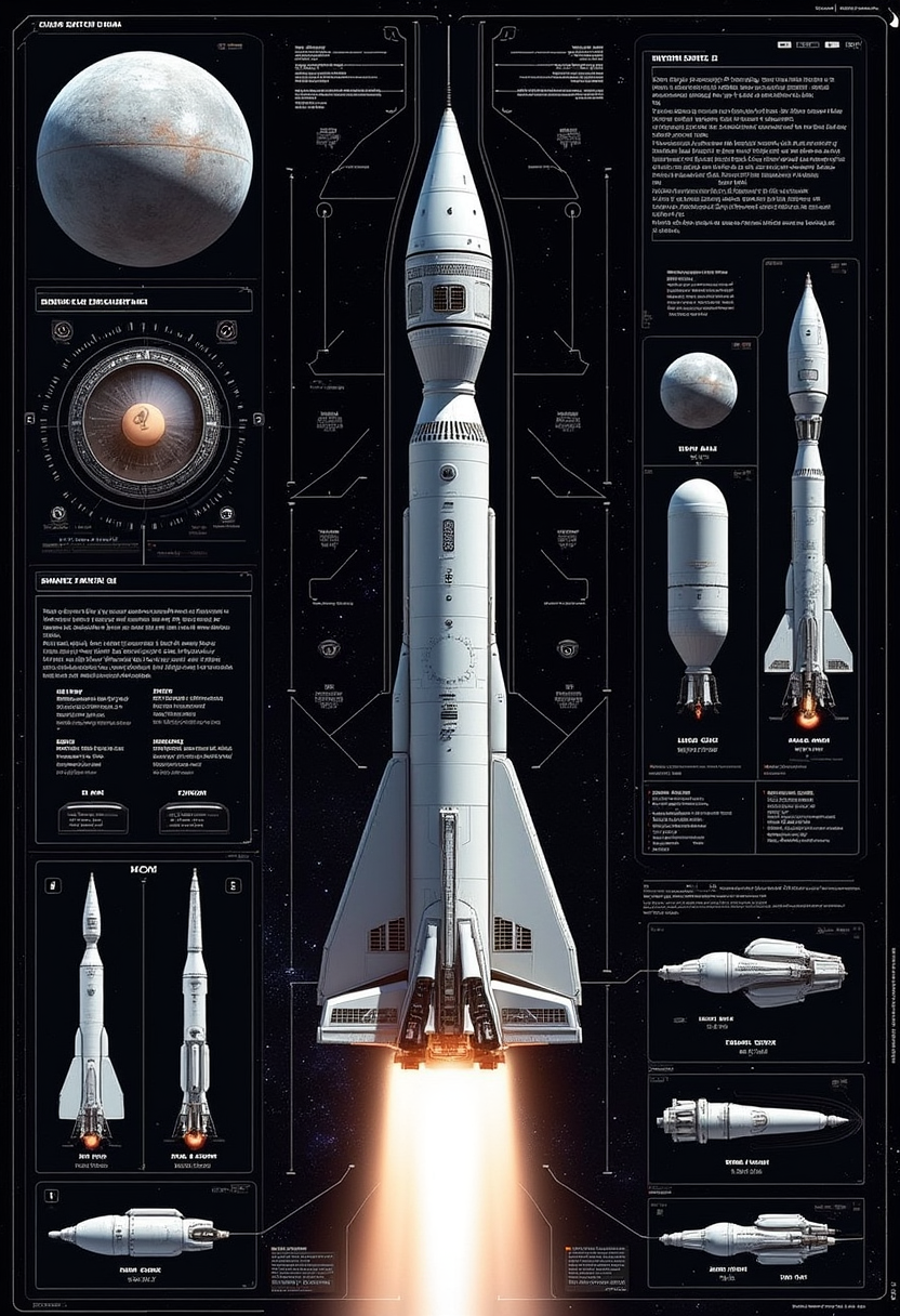 yfg-aarchy 3D schematic of a Saturn V rocket