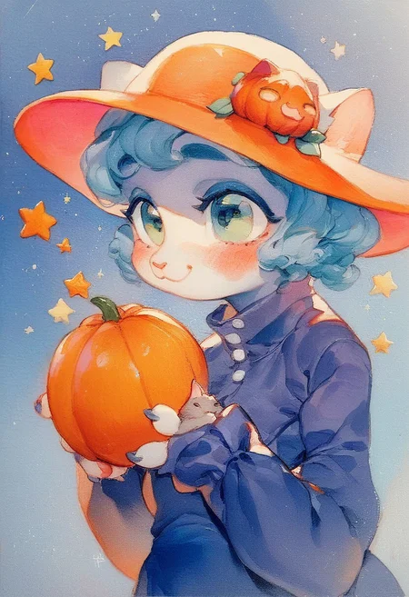 ((score_9_up, score_8_up, score_7_up:1.2)),
Anime, cat, ((cat anthro:1.2)), long muzzle,
watercolor \(medium\), traditional media, amazing, best,
mature, ((which)), watercolour space drinks, spooky season, ((pointed which hat)), female focus, detailed background, (deep night), completely clothed,night,
Pumpkin pie, impenetrable fog, pointed stars, blush, round eyes, strong shadows, in shadows, zero gravity, pale, close up shot, low angle, face focus, happy, close up,