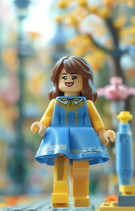 masterpiece,best quality,<lora:tbh246-sdxl:0.9>,illustration,style of lego, portrait of idolmaster cinderella girls,