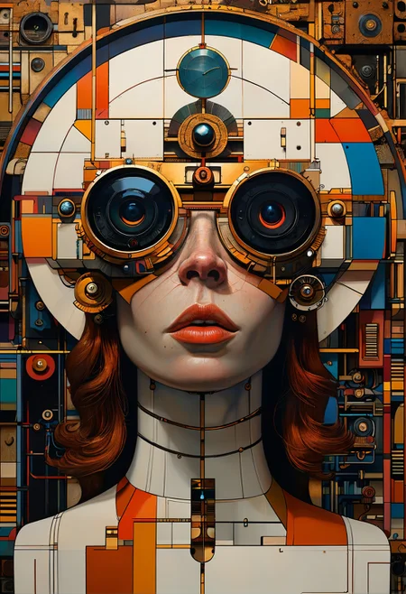 (illustration, style of Paul Laffoley), mechanical, animatronic, rust, junk, cluttered <lora:tbh147-sdxl:0.8>. dark and moody, a mesmerizing blend of light and shadow. masterpiece, absurdres, intricate details
