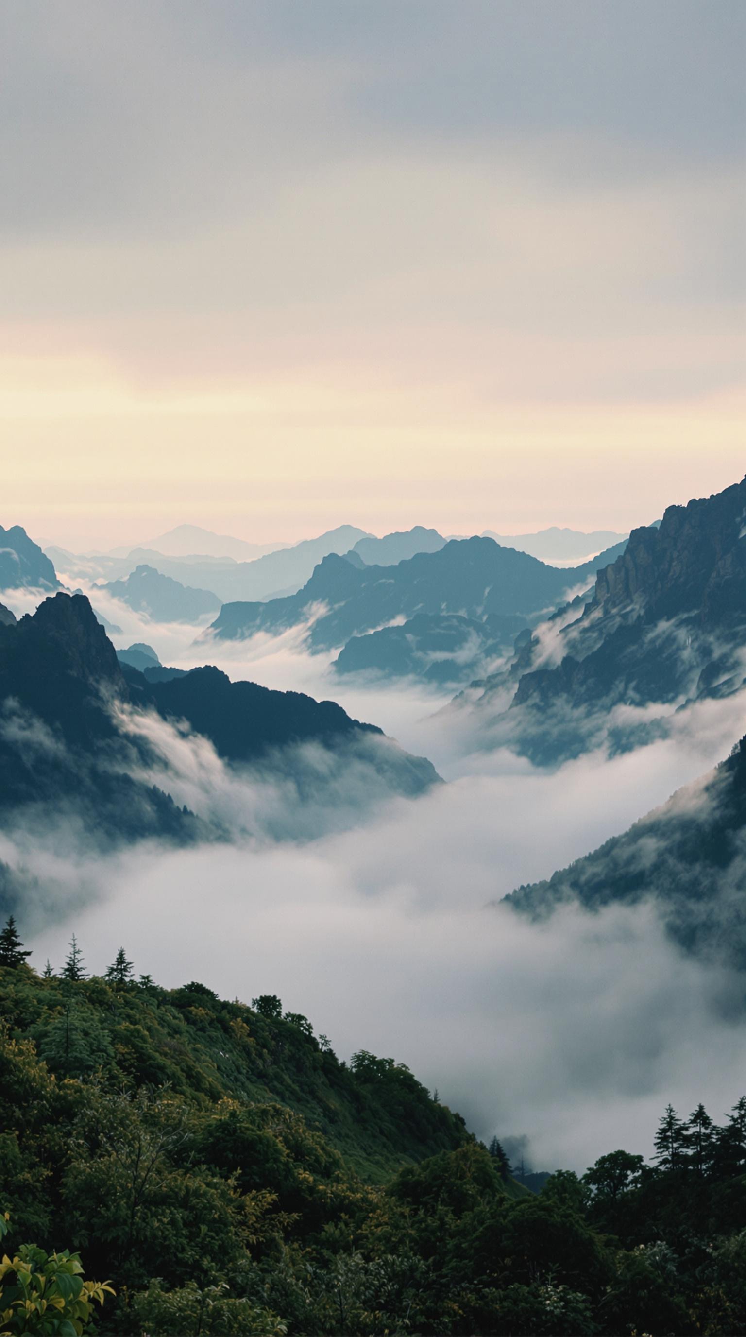 Incredibly beautiful, breathtaking landscape. Desktop wallpaper. limited dark palette, unusual dark colors, faded colors, atmospheric haze, highly dramatic cinematic lighting, film grain, professional, superb composition, fine detail, maximum detail, extreme level of detail, masterpiece, best quality