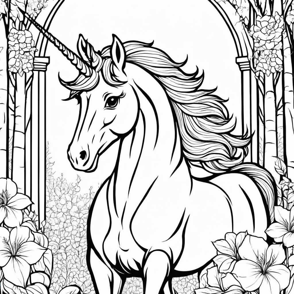 a beautiful drawing of unicorn, black and white, black & white,
,Coloring Book, ColoringBookAF,
 <lora:ColoringBookRedmond-ColoringBook-ColoringBookAF:1>
