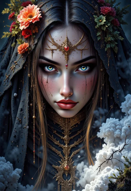 A high-quality, 8K, photorealistic close-up photo of a girl. Her look is characterized with a quote:
"she made broken look beautiful and strong look invincible. She walked with universe on her shoulders and made it look like pair of wings"
<lora:WatercolorExposure-000007:1>,
subtle fog and a faint, glowing, creating an epic, majestic, and ethereal atmosphere. The image is a masterpiece of fantasy art, perfect for a cover art, with a dreamy and painterly quality.
mythp0rt, DB4RZ, DB4RZ style painting, Jedwtrexp, watercolor,