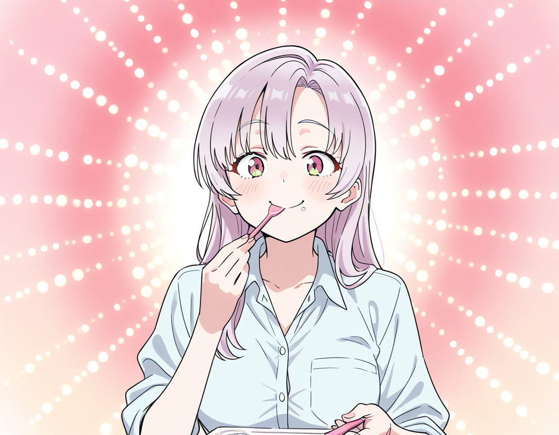 score_7_up, anime BREAK official art, 
<lora:nerunerunerune:1>, nerunerunerune, 
1girl, solo, smile, upper body, holding, plastic spoon, eating, radial light panel, danmaku, umai!, meme, 
(masterpiece:1.3), best quality, high resolution, unity 8k wallpaper, extremely detailed CG, 8K, (watercolor \(medium\), muted color, sketch:1.1), perfect anatomy, highly finished, masterpiece, best quality, high quality, amazing quality, great quality, very aesthetic, ultra detailed, highres, absurdres, highly detailed, highly detailed background,