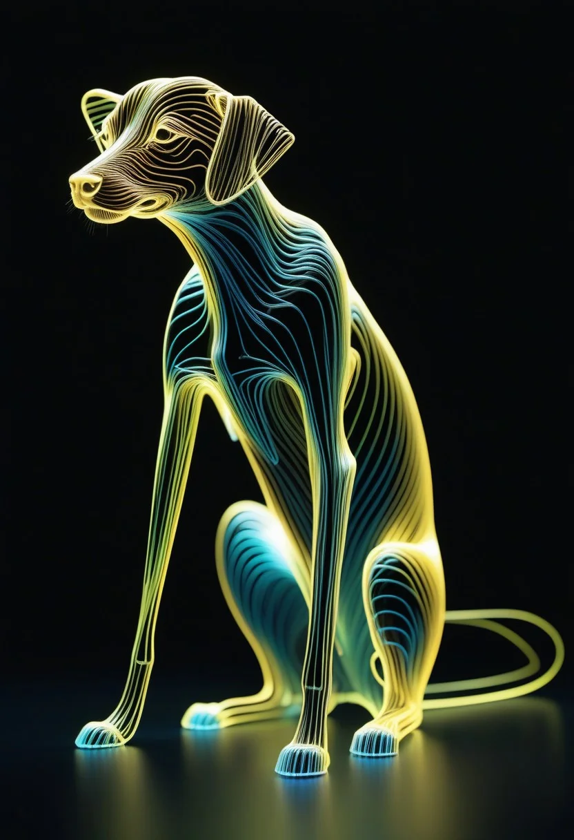 high quality, high resolution, extremely detailed, no humans, made of,tiny neon glass filaments,w0gf1l, glass of milk, black background