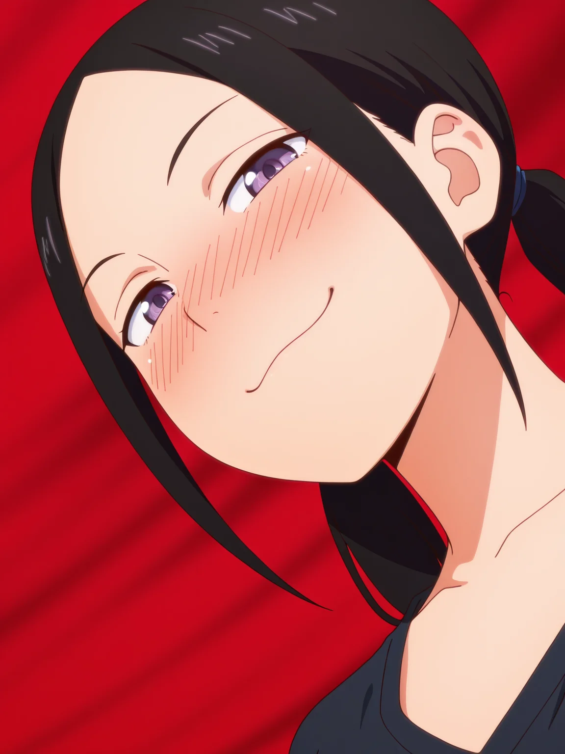 masterpiece, best quality, amazing quality, absurdres, newest, dynamic_angle, defined facial features, anime coloring, anime screencap, red blue background,
<lora:4in1_Chio_Manana_Yuki_Chiharu_ILv0a:0.8> m@nana n0nomura, smug, upper body, blush,