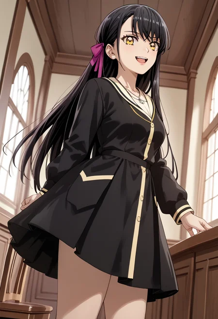 score_9,score_8_up,score_7_up,score_6_up,detailed,1girl,solo,source_anime,highres,4k,
WilliamsAlicia<lora:WilliamsAlicia>,(black hair),long hair,golden eyes,jewelry,necklace,ribbon,hair ribbon,williamsalicia,alicia,Villainess,smile,looking at viewer,medium breasts,summer breeze,open eyes,open mouth,teeth,inside,school,looking down,school uniform,fullbody,from below,from side,long hair,
