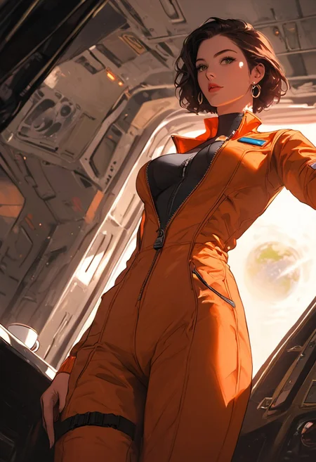 masterpiece,best quality, highly detailed, score_9, score_8_up, score_7_up, score_6_up, source_cartoon,
 BREAK
1milf, space trucker, (zero-g breasts), jumpsuit (unzipped)
BREAK
floating in cockpit, from below, alien porn holograms, asteroid collision warning, coffee globules
 BREAK
dynamic light, warm_light, vibrant colors warm_colors, soft focus, high contrast, textured surfaces, depth of field, golden hour lighting, dramatic shadows, rich details, nature-inspired color palette, playful composition.
,dynamic angle,dynamic light,background,