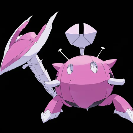 <lora:pokemon_pony_xl:1>, watercolor creature art like pokemon, Type: Ghost, Type: Steel, Egg Group: Field, is a pokemon creature that It has a Pink lattice on its underbelly that acts as a sensory organ detecting vibrations and changes in the Steel environment,It has a collar of Magenta fur that stands on end to make the creature appear larger and more menacing to adversaries,The monster's sneeze releases a burst of Black sparks a surprising and accidental defensive mechanism,The animal's singing causes the air to vibrate with White harmonies that heal the wounded and soothe the weary,The animal's laughter creates ripples in the Ice fabric of reality altering the environment in subtle ways score_9, score_8_up, score_7_up, score_6_up, score_5_up, score_4_up. Simple black background, (Masterpiece:1.3) (best quality:1.2) (high quality:1.1)