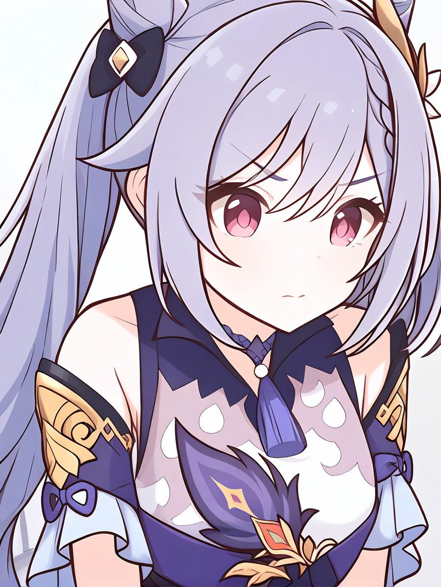 ,1girl,solo,simple background,keqing \(genshin impact\),<lora:PCR_C-000006:1>, masterpiece, best quality, very aesthetic, absurdres