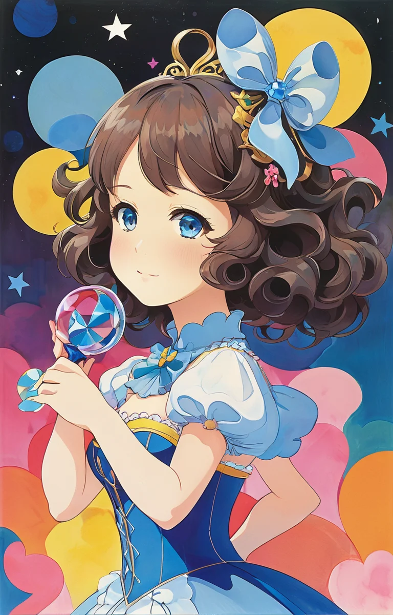 masterpiece,best quality,<lora:tbh368-sdxl:0.6>,illustration,style of Milton Glaser portrait of idolmaster cinderella girls,