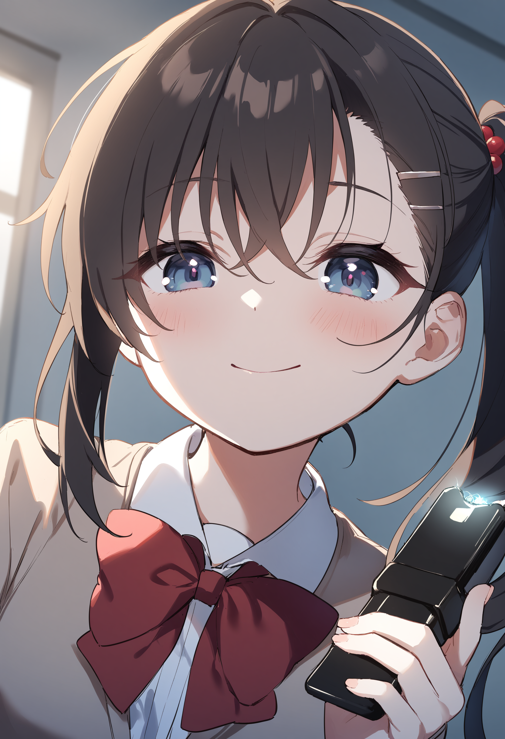 1girl,sincos, ningen mame, toosaka asagi,solo,medium breasts,school uniform,
stun gun, holding,<lora:stungun_XL_v1:0.8>
ceiling, portrait, looking down, black hair, gray eyes,seductive smile, countryside, closed mouth, front ponytail hair,,
best quality, very aesthetic, absurdres