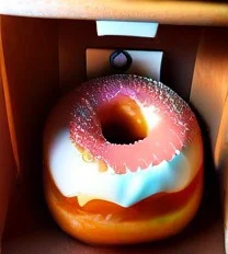 d0nu71f13d, a photorealistic image of a cat made of doughnuts sitting on a toilet made of doughnuts, cinematic lighting, absurdres, donuts, vibrant colours,