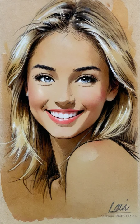 blond attractive girl by LOUI JOVER, sketch, traditional media, solo, smile, 
<lora:LOUIJOVER#SXDL1.0#by Loui Jover#v2.00#-000006-rs.sv_fro.0.999-nr.0128:0.85>