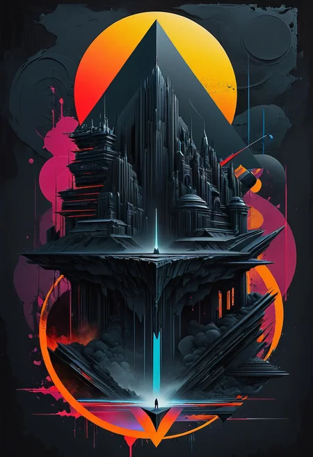 Mythpunk Minimalism Collage, by Luis Duarte, Luis Duarte style, Photonic, Romanticism, Dark Influence, NijiExpress 3D v3, Oilpainting, Ink v3, Splash style, Abstract Art, Epic style, Illustrated v3, Deco Influence, AirBrush style, drawing, Geo2099 style, Mixpnk