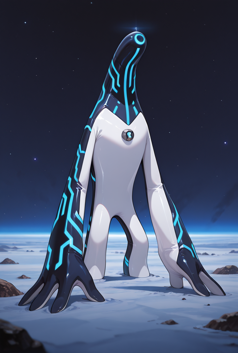 <lora:upgrade-08:1> upgrade, solo, no humans, neon trim, blue strips, no humans,, on alien planet, lunar surface, spaceship,, masterpiece, best quality, amazing quality, very aesthetic, absurdres, newest,