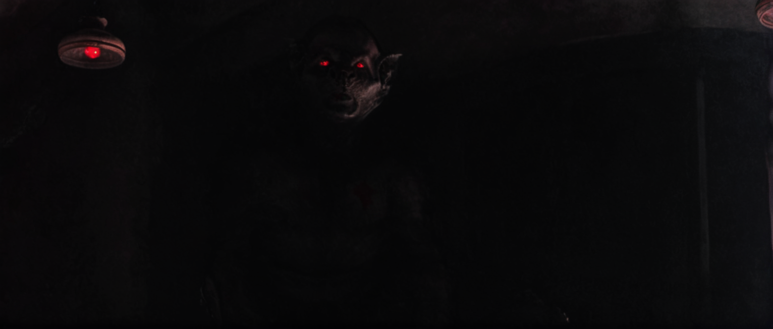 Horror-themed,  <lora:Vampire Bat:1>
Set in 19th-century England and Romania, Vampire Bat a vampire bat is sitting in a dark room full covered in shadow with glowing red eyes,1girl,solo,red eyes,glowing,glowing eyes,silhouette,dark,horror (theme),darkness , Horror themed, dark themed, Bram Stoker's Dracula 1992 film style, Eerie, unsettling, dark, spooky, suspenseful, grim, highly detailed