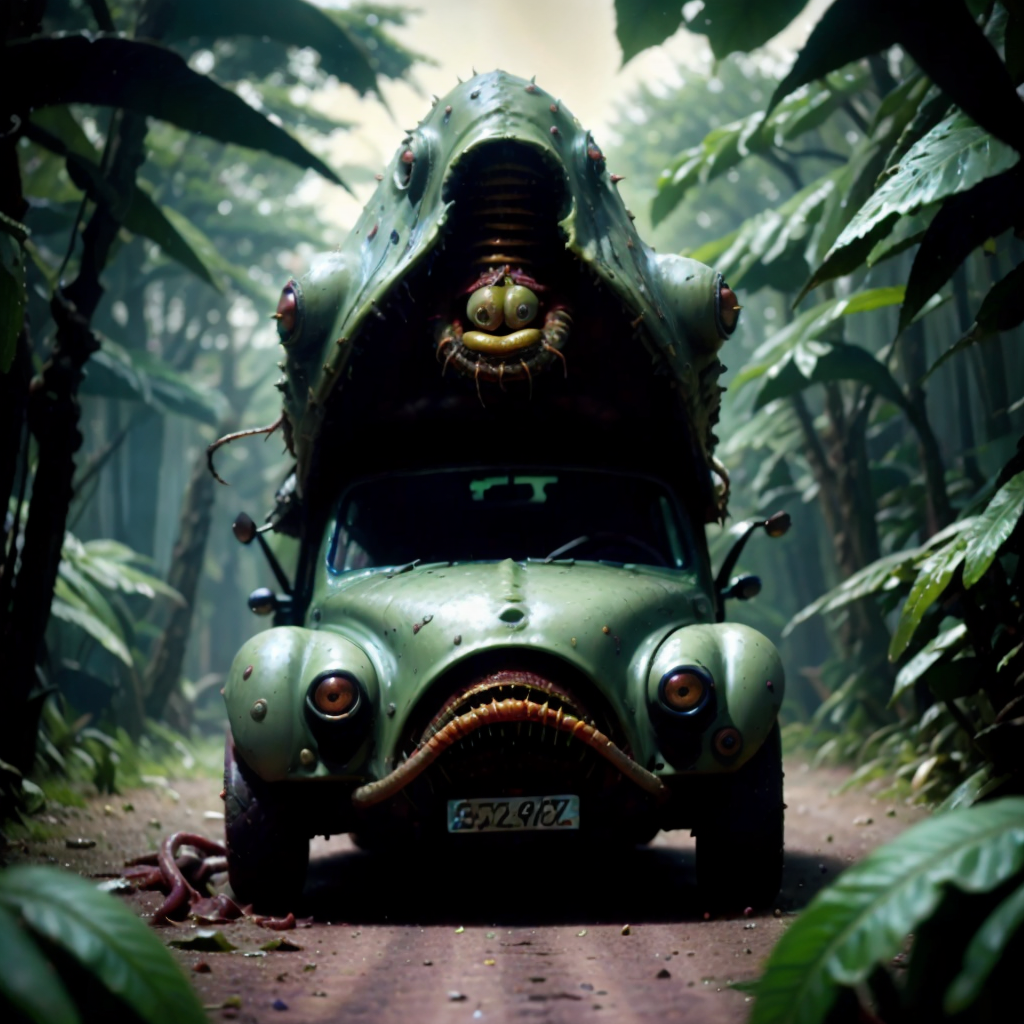 (sw4mp), voiture, parasite <lora:sw4mp-000025:1>