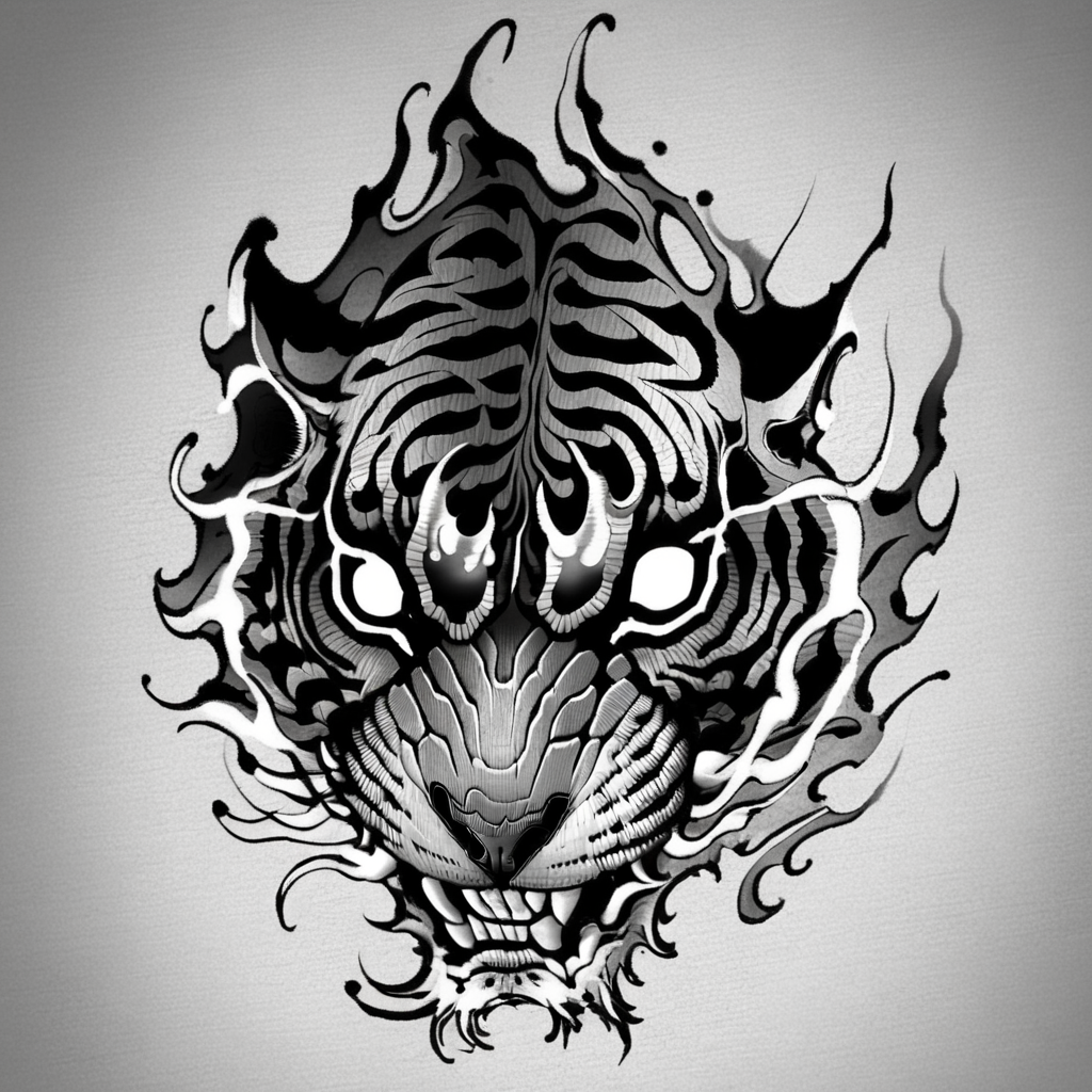 <lora:1y0n:1>1y0n tiger
tattoo design