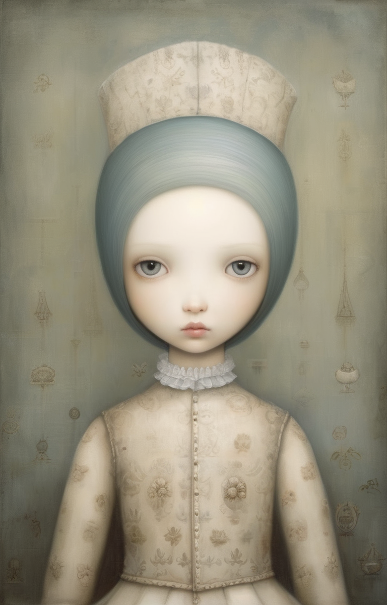 masterpiece,best quality,<lora:tbh340-sdxl:0.75>,illustration,style of Nicoletta Ceccoli, portrait of noble man