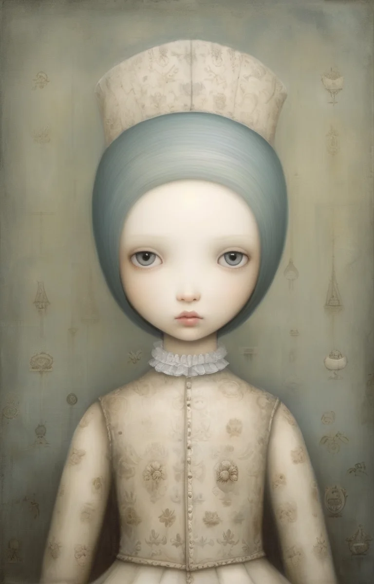 masterpiece,best quality,<lora:tbh340-sdxl:0.75>,illustration,style of Nicoletta Ceccoli, portrait of noble man