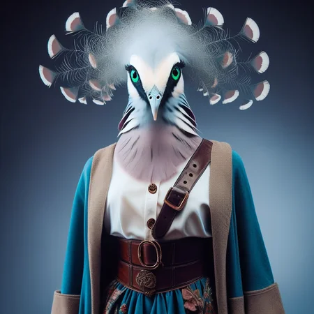 score_9, score_8_up, score_7_up, score_6_up, score_5_up, score_4_up,anthro,realistic, photo, real, victoria_pigeon, white body, looking at viewer, white feathers, topwear, male, front view, green eyes, detailed, holding object, realistic, half-length portrait, belt,<lora:Anthro_birds_for_pony_-_2:1>