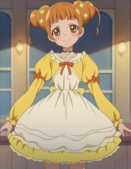 score_9, score_8_up, score_7_up, anime screencap, solo,1girl,yotsubaalice, smile,choker, dress,looking at viewer,hair ornament,cowboy shot ,medium breasts,blush,happy<lora:yotsubaalice:0.8>