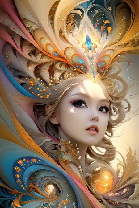 official art, highest details, beautiful and aesthetic, fractal art, colorful,
Masterpiece, best quality, 1girl,
<lora:kwFemaleBeta92_SDXL_v1:1>