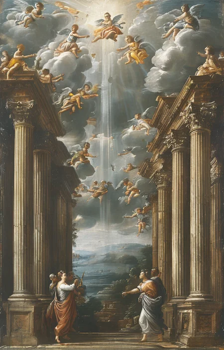 masterpiece,best quality,<lora:tbh206-sdxl:0.9>,illustration,style of Francesco Albani portrait of Housework robots