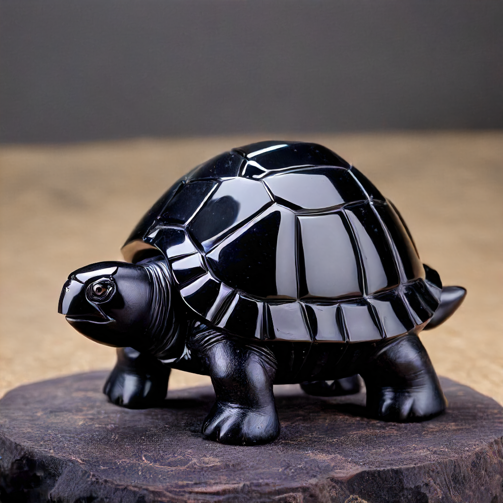 turtle made out of obsidian <lora:Obsidian SDXL:1>