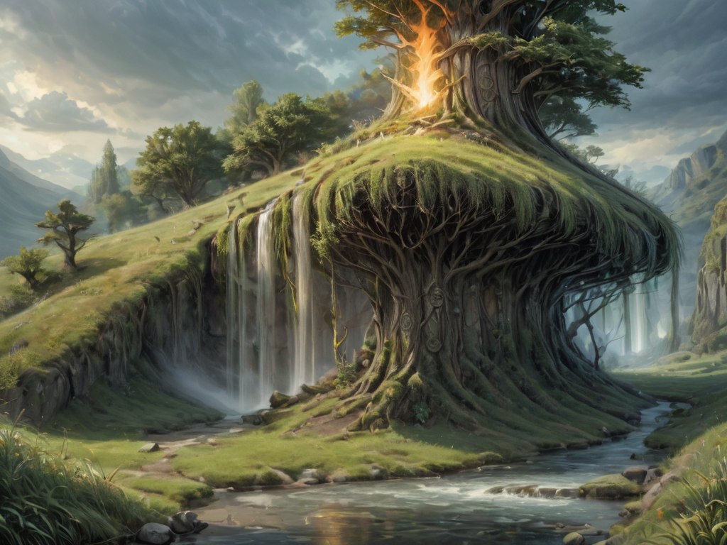 druidic landscape <lora:LoromXL_Druidic_Naturalism_v1:1.2>