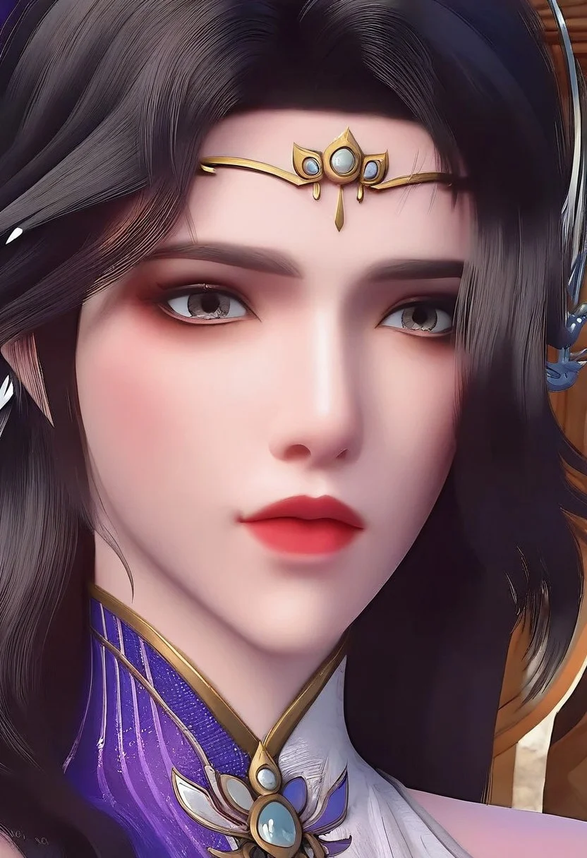 Xuanyi, xuanyi outfit, hair ornament, Jewelry, upperbody focus, looking at viewers, front view