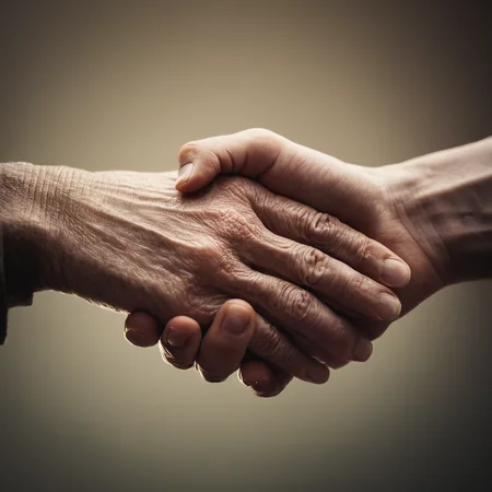 cinematic film still of <lora:perfection style:0.9> wrinkles:1
A perfect photo of a close up of two people shaking hands, perfection style, shallow depth of field, vignette, highly detailed, high budget, bokeh, cinemascope, moody, epic, gorgeous, film grain, grainy