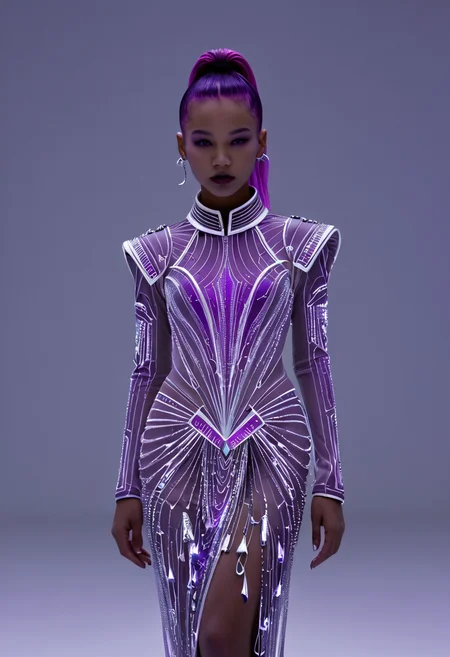 neonpunk style <lora:Princess-OC_v2-000005:1>,Ada Gladys Killins,1girl,<lora:Alexander McQueen-art deco:1>,Alexander McQueen art deco, . cyberpunk, vaporwave, neon, vibes, vibrant, stunningly beautiful, crisp, detailed, sleek, ultramodern, magenta highlights, dark purple shadows, high contrast, cinematic, ultra detailed, intricate, professional