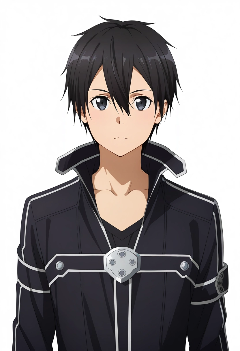 masterpiece, best quality, intricate details, (photorealistic:0.6), looking at viewer, 1boy, solo, male focus, <lora:kazuto_kirigaya_ilxl:0.94>, kazuto_kirigaya, kirito, black hair, black eyes, short hair, hair between eyes, , ,