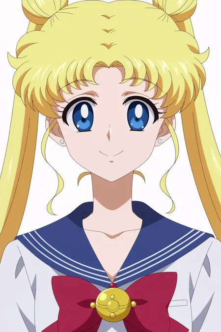 <lora:Tsukino_Usagi:0.8>, white background, Tsukino Usagi, upper body, smile,