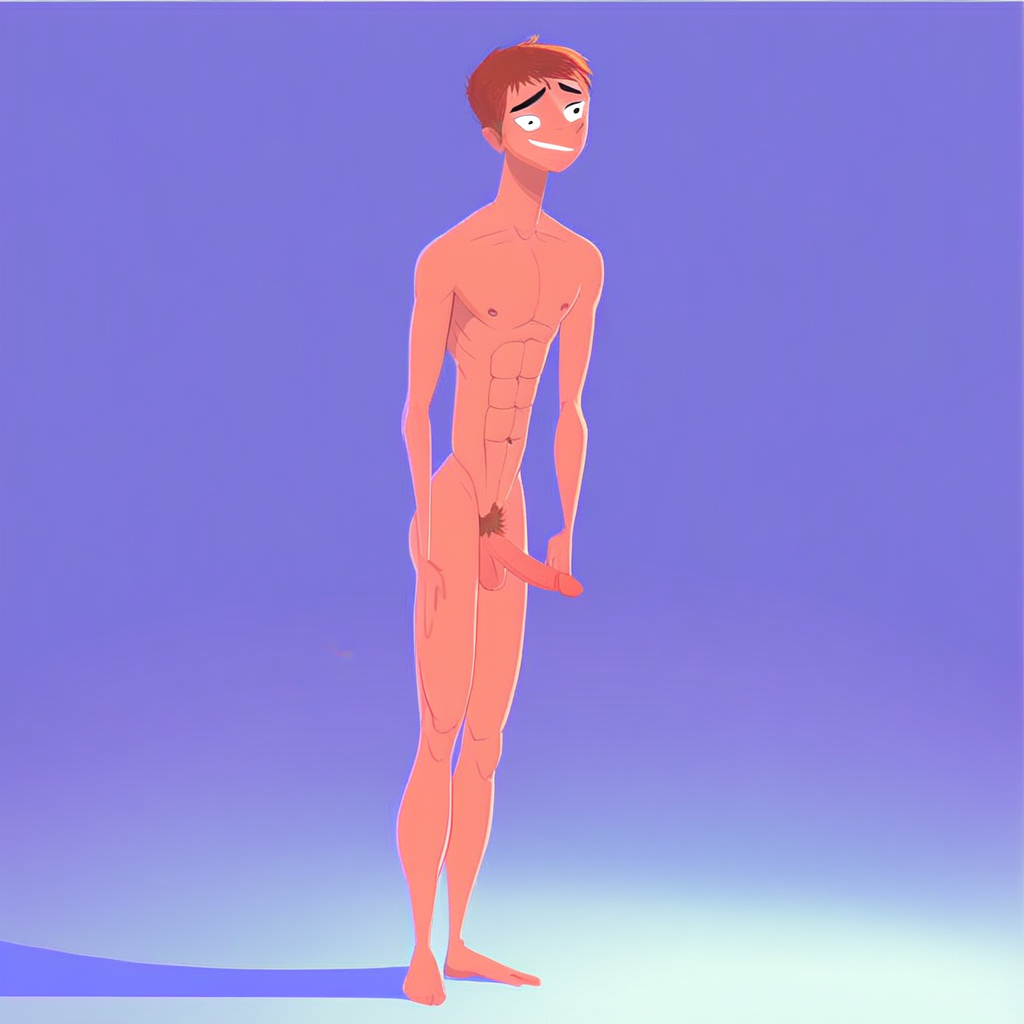 Ty, solo, brown hair, , male focus, 1boy, black eyes,  pubic hair, completely nude, abs, penis, balls, standing, full body,  score_9, score_8_up, score_7_up, score_6_up <lora:vinceteaa_020_04v2-step00000400r:1> good face, good eyes,