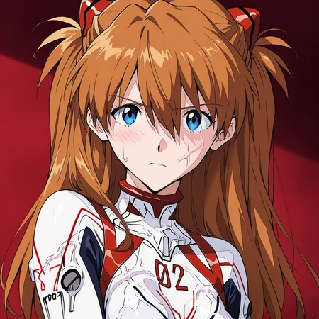 masterpiece,best quality,amazing quality,1girl, souryuu asuka langley, neon genesis evangelion,anime screencap,bodysuit,headgear,plugsuit,white bodysuit,<lora:invasion_veins_ill_v31:1.2>,veins,